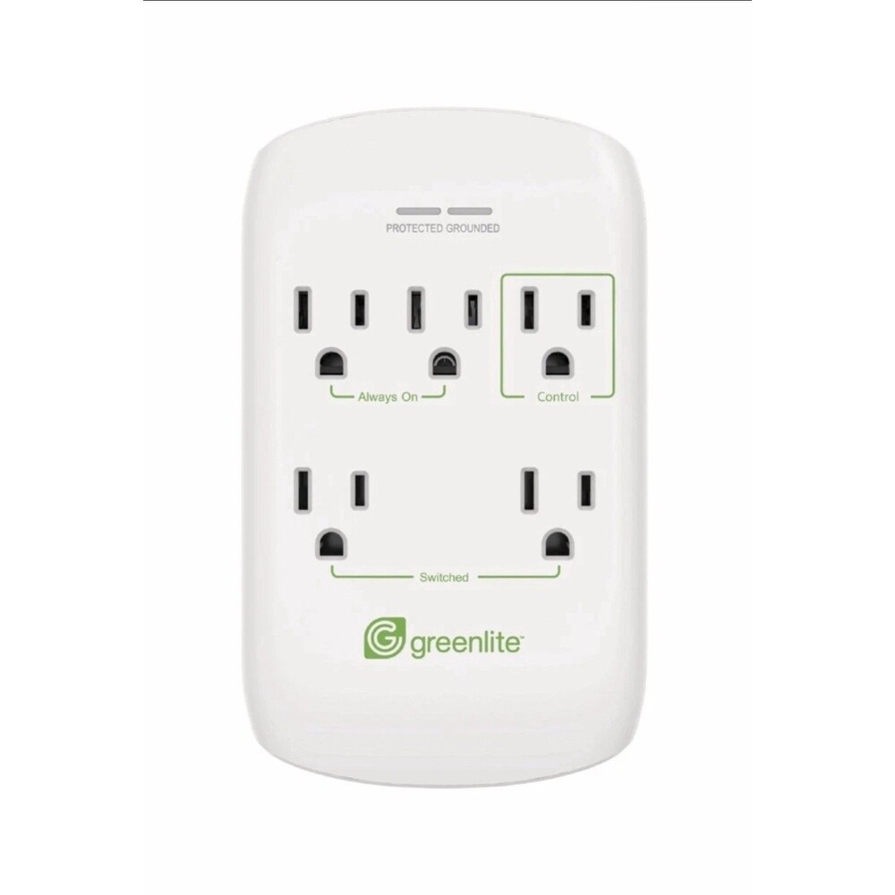 Brand New GREENLITE 5-Outlet Smart Power Strip SURGE PROTECTOR Wall Mounted NWT